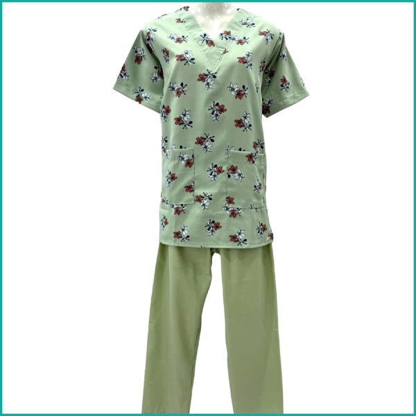 Uniform for Maids Half Sleeves GABARDEN Material - Blue Pink Green - Image 2