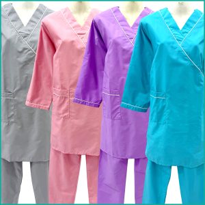 Uniform Maids - Panjabi TETRON Material (TC Material) - Purple Pink Blue Grey