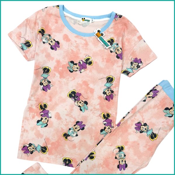 Heart Minnie Ladies Pajama Set - Pink - Image 2