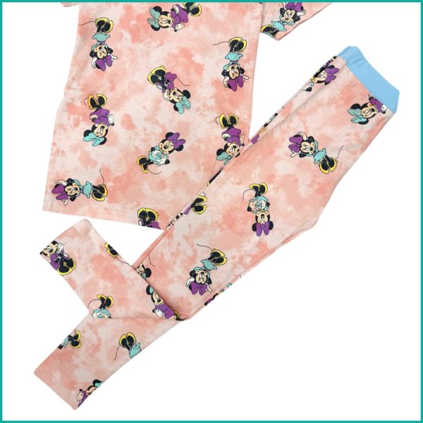 Heart Minnie Ladies Pajama Set - Pink - Image 3