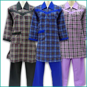 Checks Uniforms Kreb Full Sleeves Punjabi يونيفورم كريب - Blue Purple Black