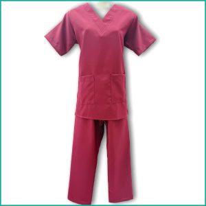 Maids قصير Kreb Half Sleeves Uniform يونيفورم كريب – Red