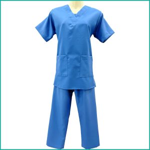 Maids قصير Kreb Half Sleeves Uniform يونيفورم كريب – Sky Blue
