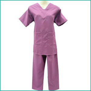 Maids قصير Kreb Half Sleeves Uniform يونيفورم كريب – Purple