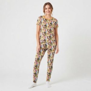 All Princess Ladies Pajama Set - Brown