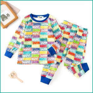Marvel Boys Full Sleeves Pajama Set - Multicolor