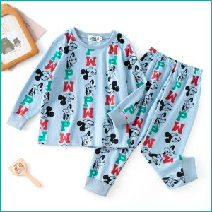 Mickey MP Boys Full Sleeves Pajama Set - Blue