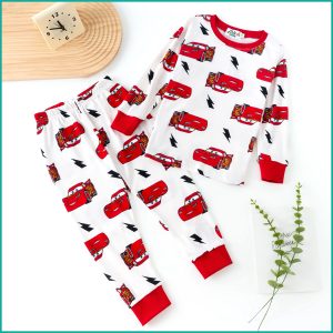 Cars Boys Full Sleeves Pajama Set - White