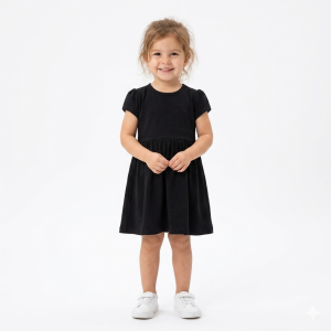 Plain Waist Girls Nafnuf GD-031- Black