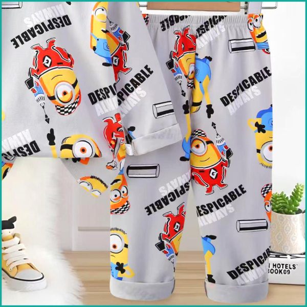 Despicable Boys Full Sleeves Pajama Set - Grey - Image 3