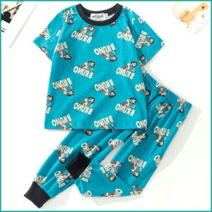 Bruno Boys Half Sleeves Pajama Set - Blue