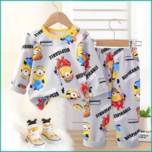 Despicable Boys Full Sleeves Pajama Set - Grey