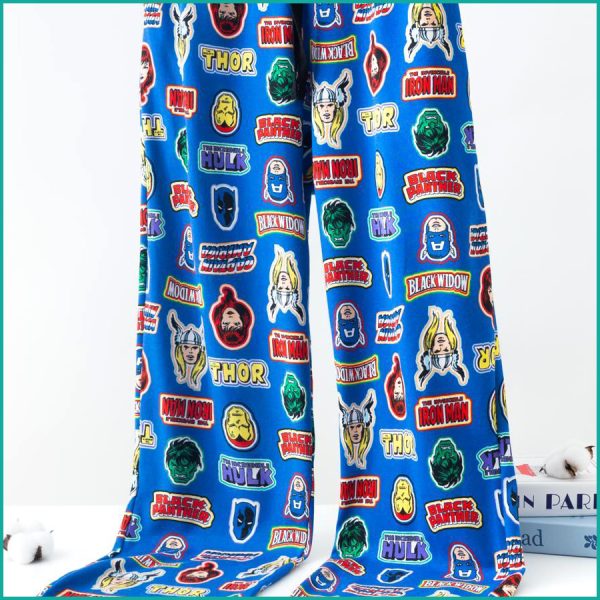 Superhero Logo Men's Cotton Pant - Blue - Image 2