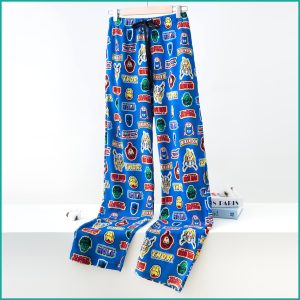 Superhero Logo Men's Cotton Pant - Blue