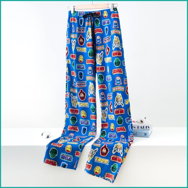 Superhero Logo Men's Cotton Pant - Blue
