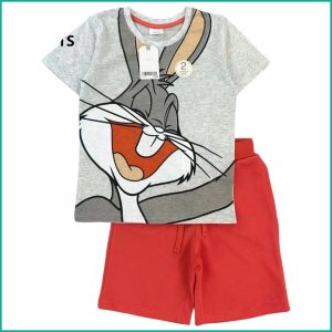 Happy Bunny Boys Shorts Set - Grey