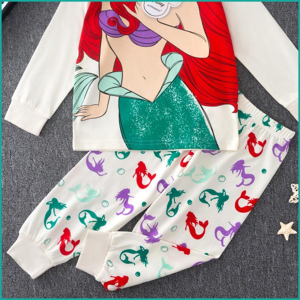 Mermaid Girls Full Sleeves Pajama Set PRIMARK - White - Image 3