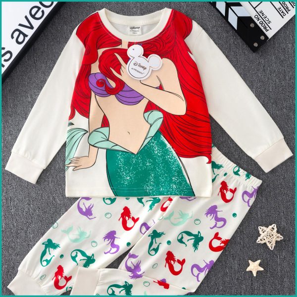 Mermaid Girls Full Sleeves Pajama Set PRIMARK - White - Image 2