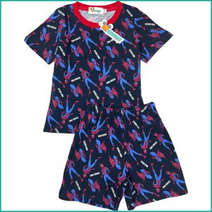 Spiderman Action Boys Shorts Set - Blue