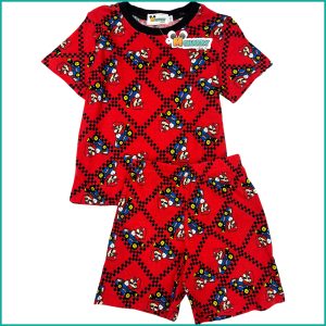 Mario Road Boys Shorts Set - Red