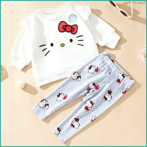 Kitty Infant Girls Winter Training Suit - White