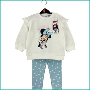 Minnie Infant Girls Winter Training Suit - White Blue