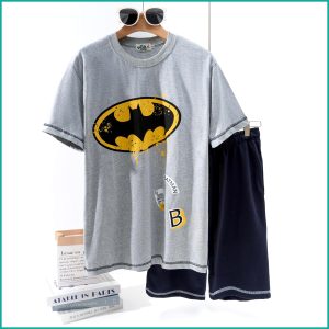 Batman Men's Shorts Set - Grey