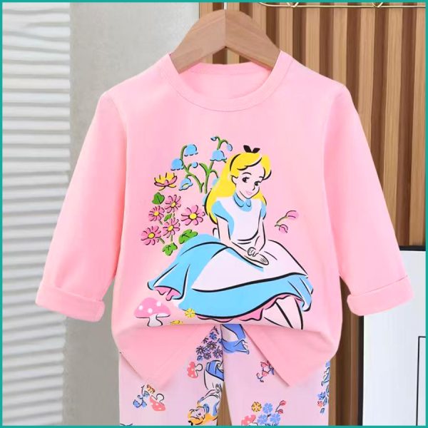 Princess Garden Girls Full Sleeves Pajama Set - Pink - Image 2