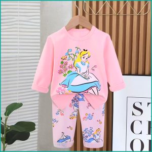 Princess Garden Girls Full Sleeves Pajama Set - Pink