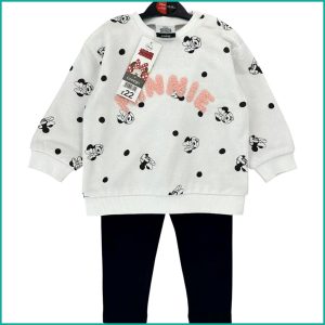 Minnie Infant Girls Winter Training Suit - White Black