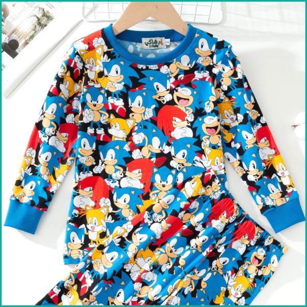 All Sonic Boys Full Sleeves Pajama Set - Blue - Image 2