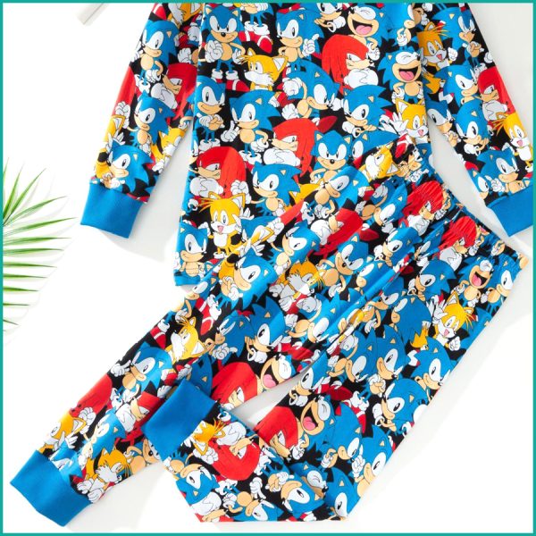 All Sonic Boys Full Sleeves Pajama Set - Blue - Image 3