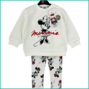 Cute Minnie Infant Girls Winter Training Suit - White