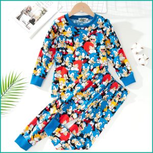 All Sonic Boys Full Sleeves Pajama Set - Blue