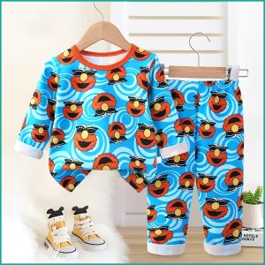 Smart Monster Boys Full Sleeves Pajama Set - Blue