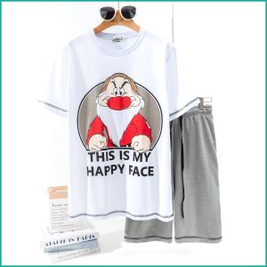 Disney Grumpy Men's Shorts Set - White