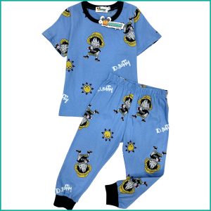 Luffy Boys Half Sleeves Pajama Set - Blue