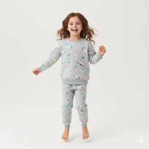 Love Unicorn Girls Winter Training Suit - Grey