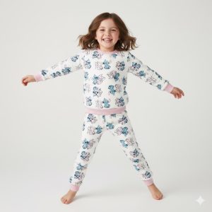 Happy Stitch Girls Winter Training Suit - White