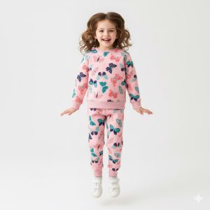 Butterfly Girls Winter Training Suit - Pink