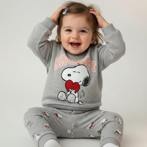 Snoopy Infant Girls Winter Training Suit - Grey