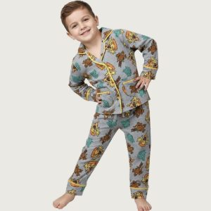 Scooby-Doo Boys Front Open Pajama Set - Grey