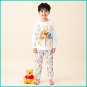 Friends Forever Boys Full Sleeves Pajama Set PRIMARK - White