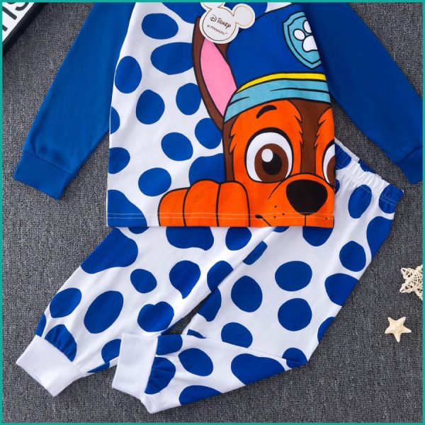 Paw Patrol Boys Full Sleeves Pajama Set PRIMARK - Blue White - Image 4