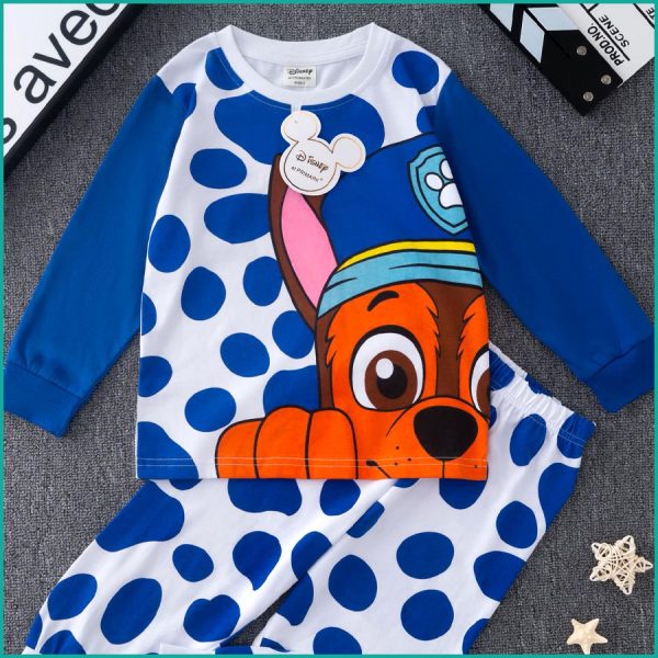 Paw Patrol Boys Full Sleeves Pajama Set PRIMARK - Blue White - Image 3