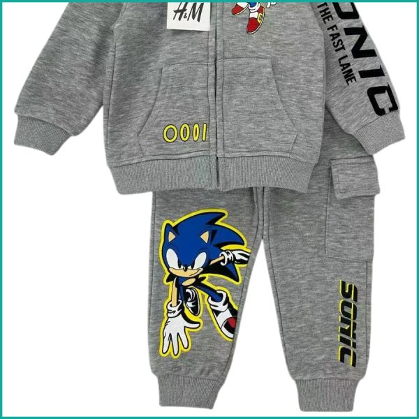 Sonic Ring Boys Winter Training Suit ZARA - Grey - Image 4