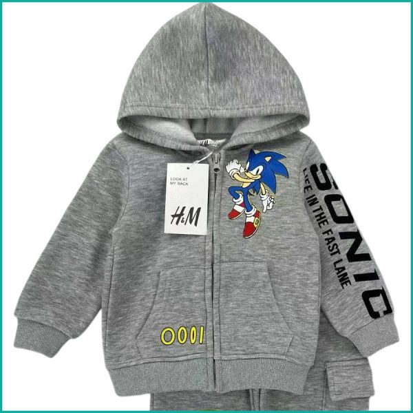 Sonic Ring Boys Winter Training Suit ZARA - Grey - Image 3
