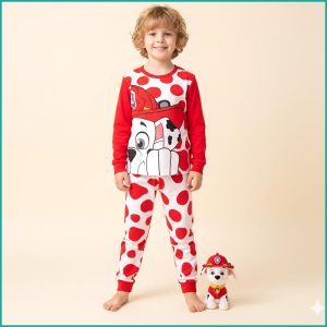 Paw Patrol Boys Full Sleeves Pajama Set PRIMARK - Red White