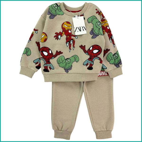 Mini Hero Boys Winter Training Suit ZARA - Cream - Image 2