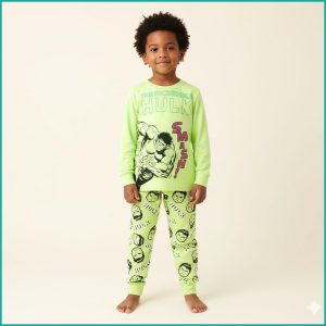 Hulk Smash Boys Full Sleeves Pajama Set PRIMARK - Green
